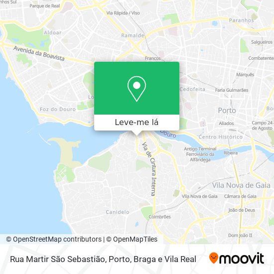 Rua Martir São Sebastião mapa