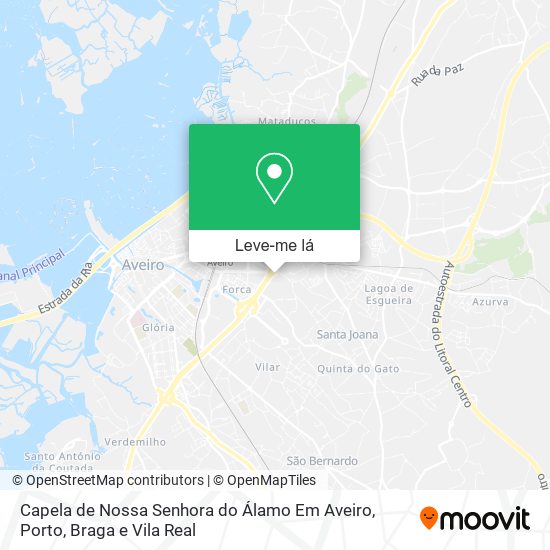 Capela de Nossa Senhora do Álamo Em Aveiro mapa