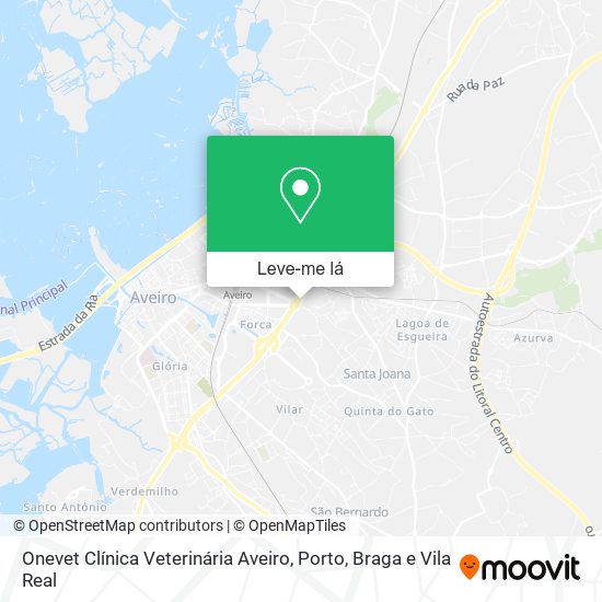 Onevet Clínica Veterinária Aveiro mapa