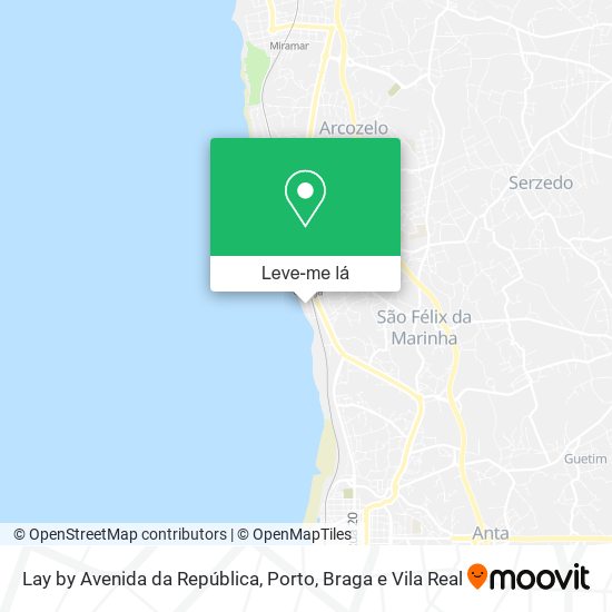 Lay by Avenida da República mapa