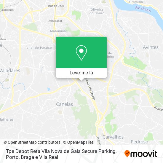 Tpe Depot Reta Vila Nova de Gaia Secure Parking mapa