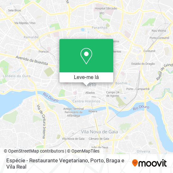 Espécie - Restaurante Vegetariano mapa