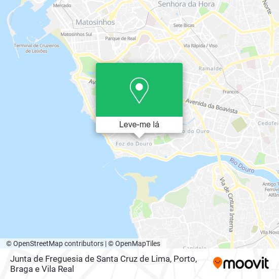 Junta de Freguesia de Santa Cruz de Lima mapa