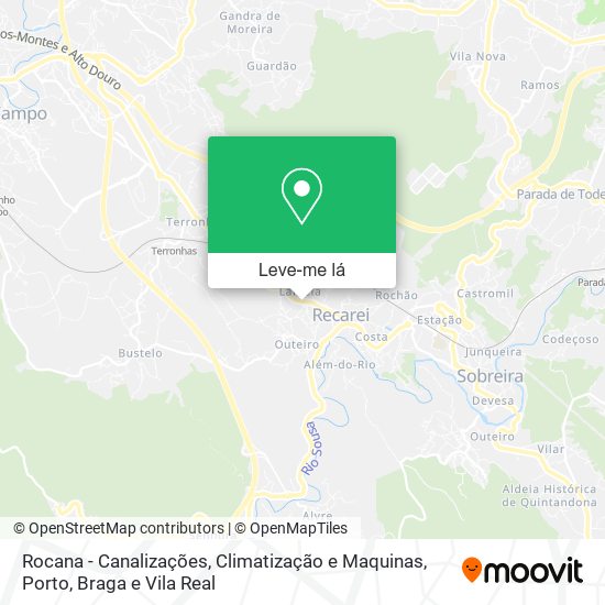 Rocana - Canalizações, Climatização e Maquinas mapa