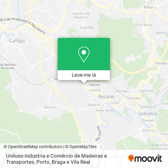 Uniluso-Indústria e Comércio de Madeiras e Transportes mapa