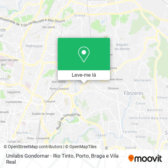 Unilabs Gondomar - Rio Tinto mapa