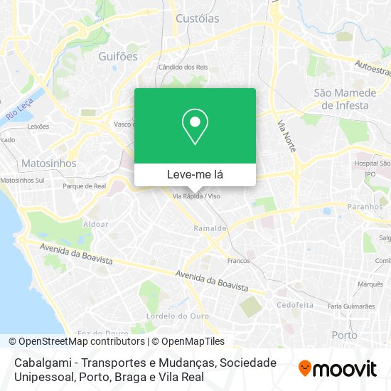 Cabalgami - Transportes e Mudanças, Sociedade Unipessoal mapa