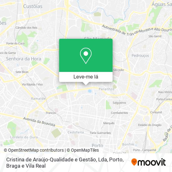 Cristina de Araújo-Qualidade e Gestão, Lda mapa