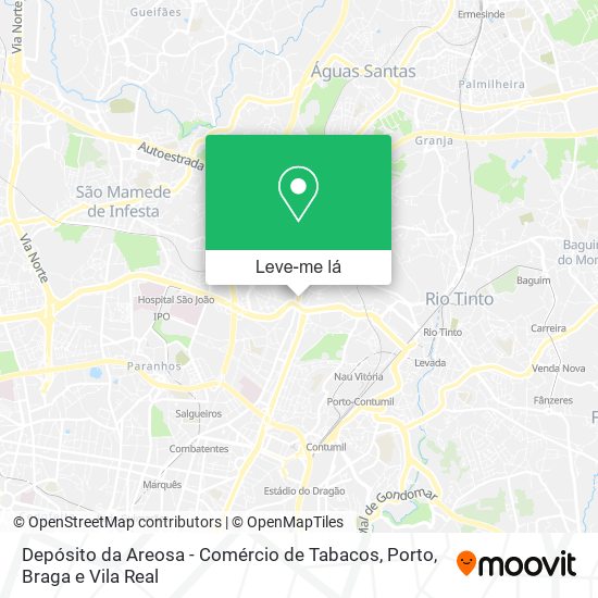 Depósito da Areosa - Comércio de Tabacos mapa