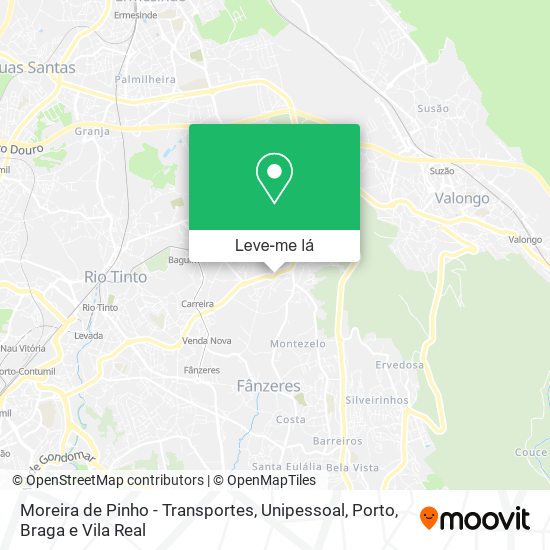 Moreira de Pinho - Transportes, Unipessoal mapa