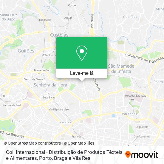 Coll Internacional - Distribuição de Produtos Têxteis e Alimentares mapa