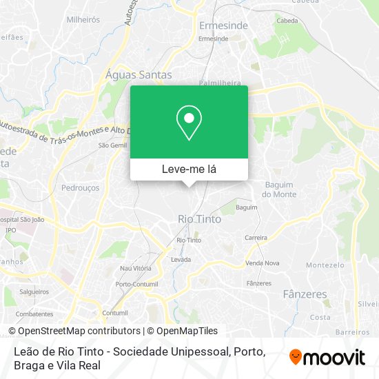 Leão de Rio Tinto - Sociedade Unipessoal mapa