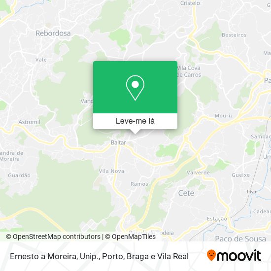 Ernesto a Moreira, Unip. mapa