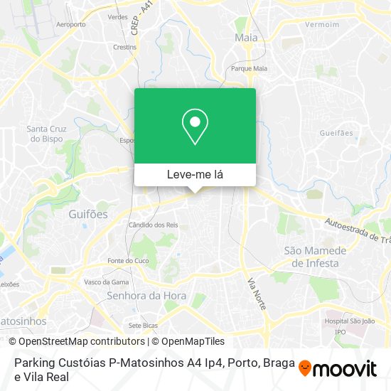 Parking Custóias P-Matosinhos A4 Ip4 mapa