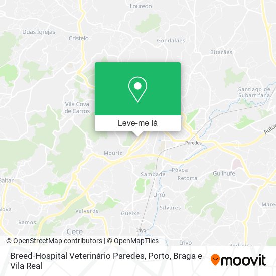 Breed-Hospital Veterinário Paredes mapa