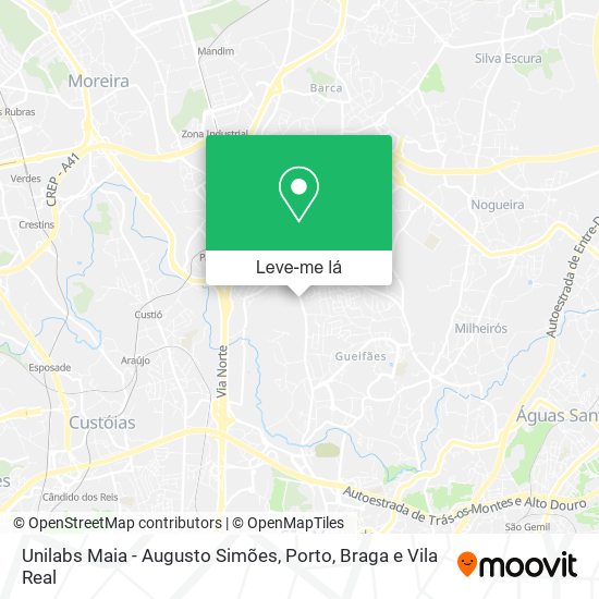 Unilabs Maia - Augusto Simões mapa