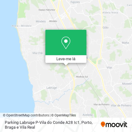 Parking Labruge P-Vila do Conde A28 Ic1 mapa