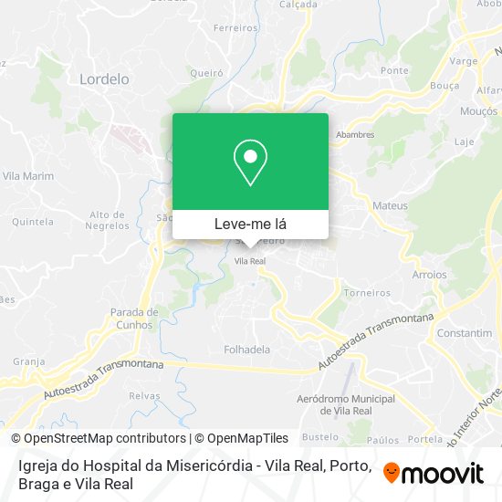 Igreja do Hospital da Misericórdia - Vila Real mapa