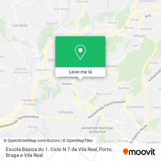 Escola Básica do 1. Ciclo N 7 de Vila Real mapa