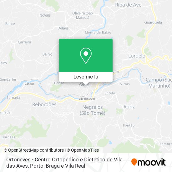 Ortoneves - Centro Ortopédico e Dietético de Vila das Aves mapa