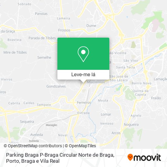 Parking Braga P-Braga Circular Norte de Braga mapa