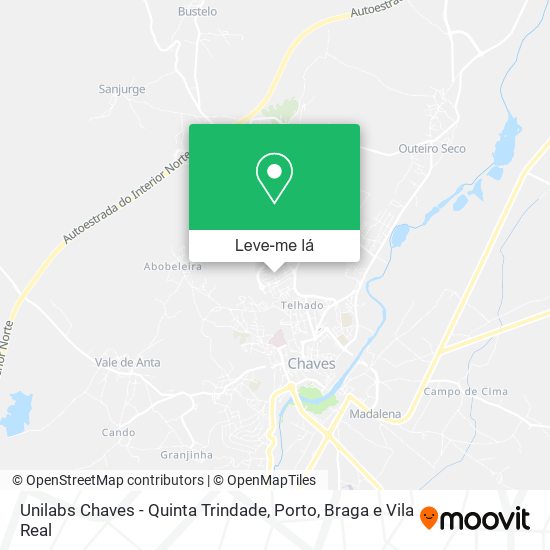 Unilabs Chaves - Quinta Trindade mapa