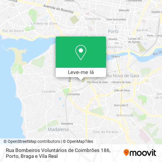Rua Bombeiros Voluntários de Coimbrões 186 mapa