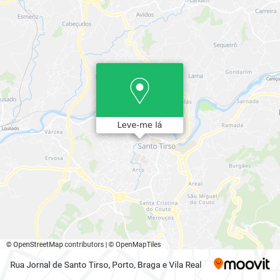 Rua Jornal de Santo Tirso mapa