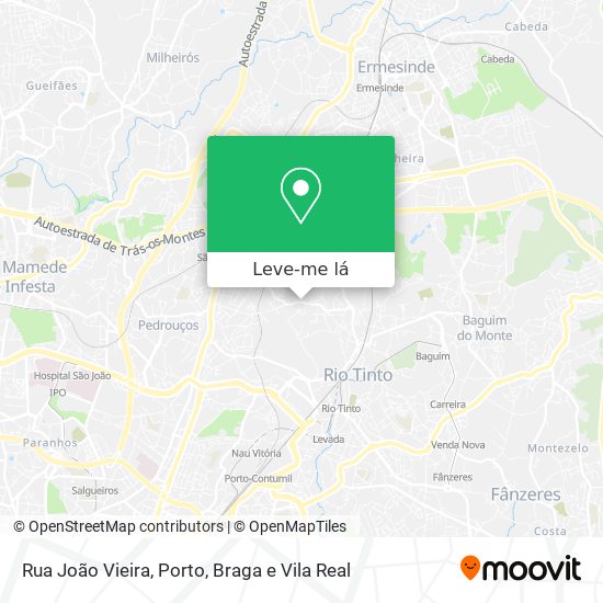 Rua João Vieira mapa
