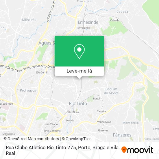 Rua Clube Atlético Rio Tinto 275 mapa