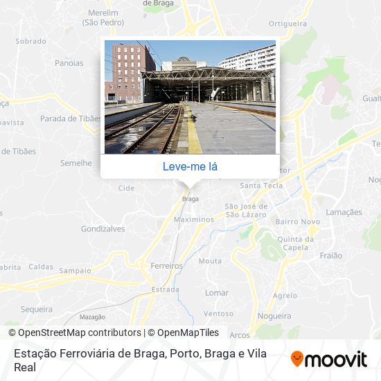 Estação Ferroviária de Braga mapa
