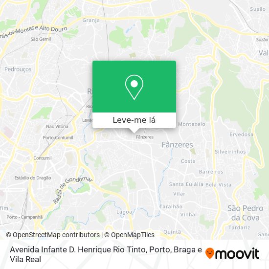 Avenida Infante D. Henrique Rio Tinto mapa