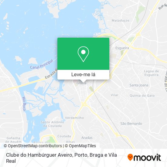 Clube do Hambúrguer Aveiro mapa