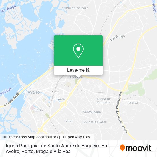 Igreja Paroquial de Santo André de Esgueira Em Aveiro mapa
