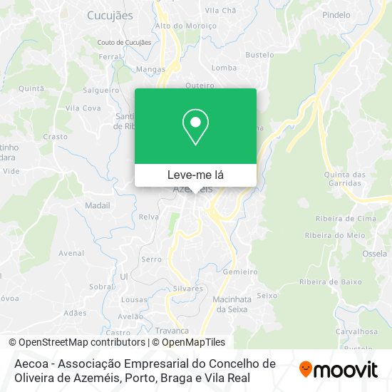 Aecoa - Associação Empresarial do Concelho de Oliveira de Azeméis mapa