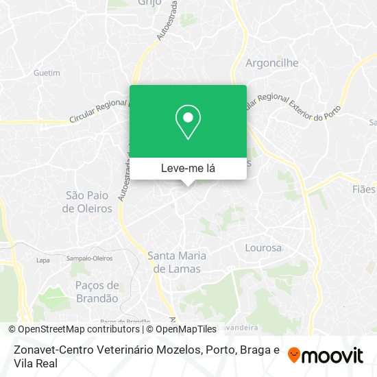 Zonavet-Centro Veterinário Mozelos mapa