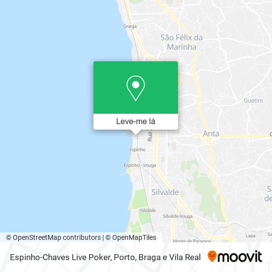Espinho-Chaves Live Poker mapa