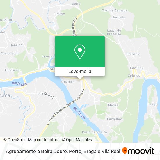 Agrupamento à Beira Douro mapa
