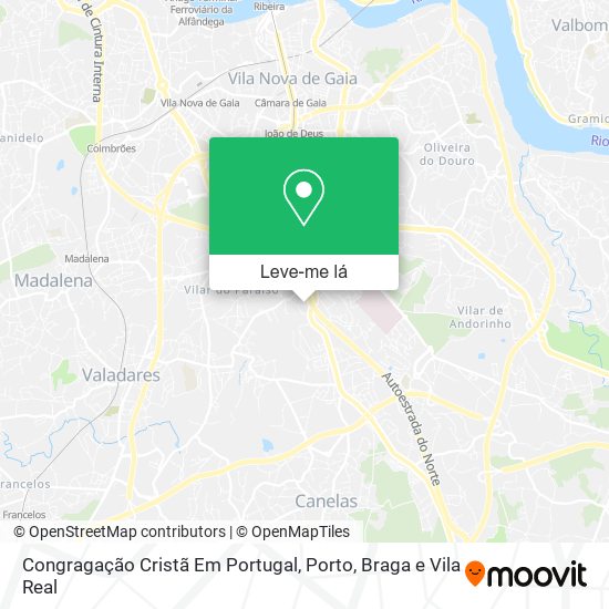 Congragação Cristã Em Portugal mapa