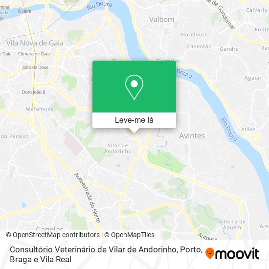 Consultório Veterinário de Vilar de Andorinho mapa