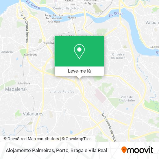 Alojamento Palmeiras mapa