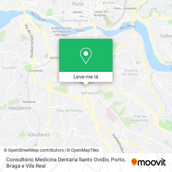 Consultório Medicina Dentária Santo Ovídio mapa