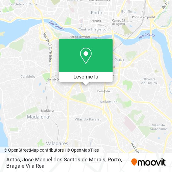 Antas, José Manuel dos Santos de Morais mapa
