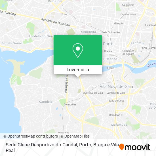 Sede Clube Desportivo do Candal mapa