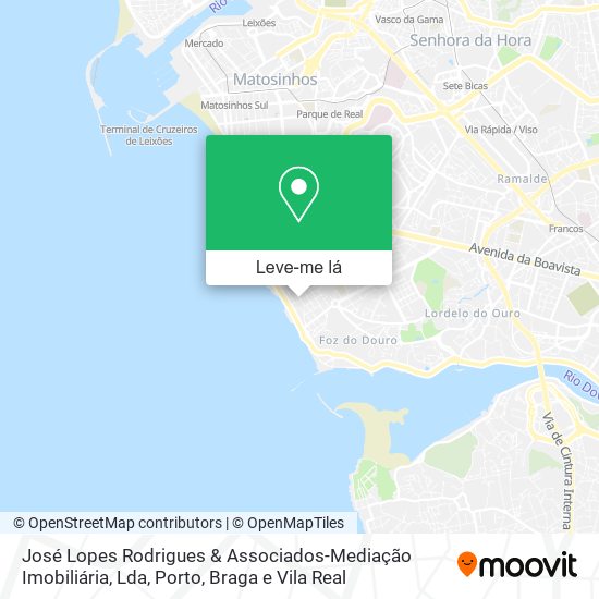 José Lopes Rodrigues & Associados-Mediação Imobiliária, Lda mapa