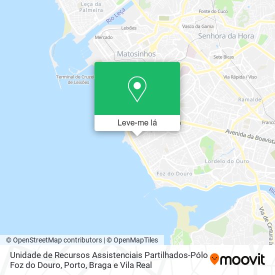 Unidade de Recursos Assistenciais Partilhados-Pólo Foz do Douro mapa