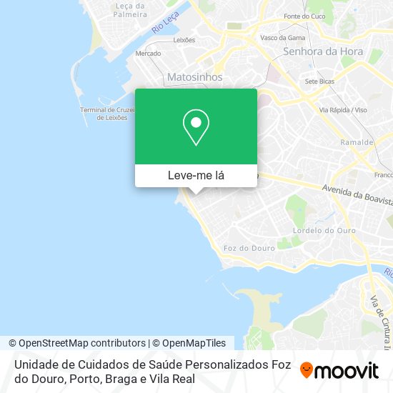 Unidade de Cuidados de Saúde Personalizados Foz do Douro mapa