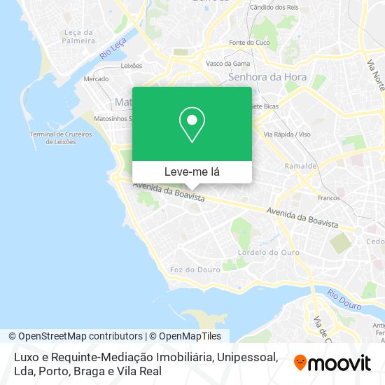 Luxo e Requinte-Mediação Imobiliária, Unipessoal, Lda mapa