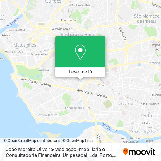 João Moreira Oliveira-Mediação Imobiliária e Consultadoria Financeira, Unipessoal, Lda mapa