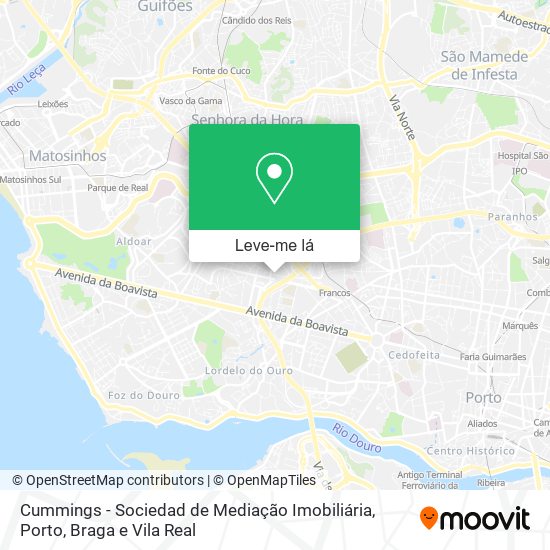 Cummings - Sociedad de Mediação Imobiliária mapa